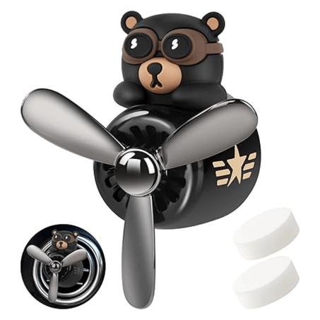 DropBreeze™ – Diffuseur d’Arômes Voiture à Hélice Ours Pilote
