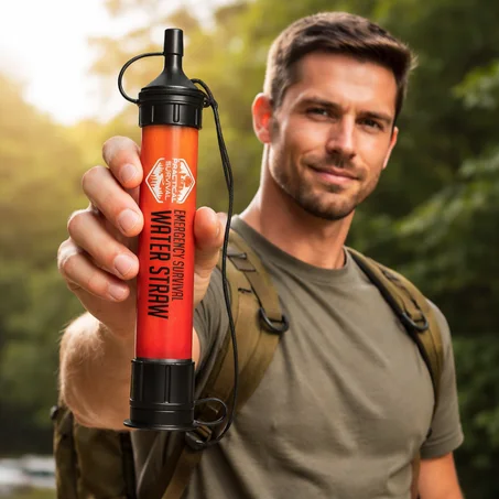 💧 Paille Filtrante d’Eau – Survie & Outdoor