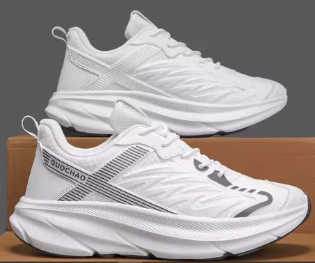 أحذية رياضية كاجوال مريحة للرجال، جزء علوي ناعم ومريح، مادة بطانة من القماش مع نعل داخلي من القماش، أحذية رياضية برباط قابلة للتنفس لجميع المواسم، نمط رياضي