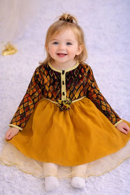 فستان أنيق للبنات من 2 إلى 3 سنوات