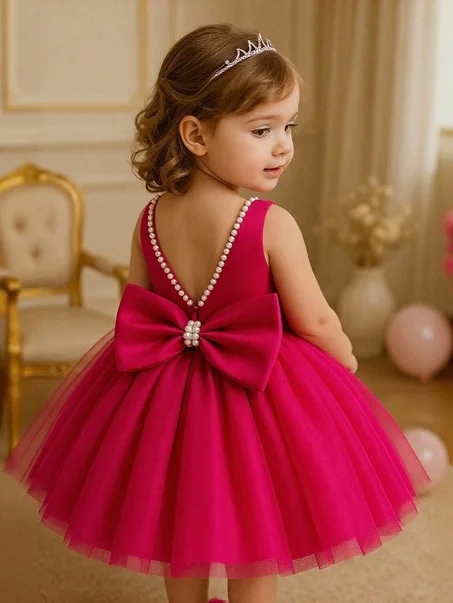 فستان قفطان فاخر للبنات من 1 إلى 2 سنوات