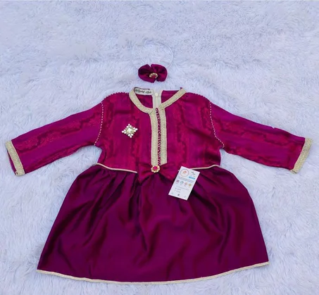 قفطان مغربي للبيبي من 6 حتى 9 شهور – فخامة تناسب الأميرات الصغيرات 👶👑