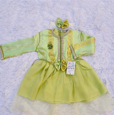 قفطان مميز للصغيرات 🎀 – خامة ناعمة وجودة مضمونة 👶💖