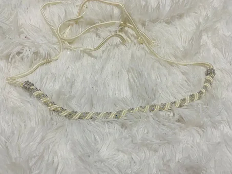 Ceinture Élégance Perle – Blanc Royal