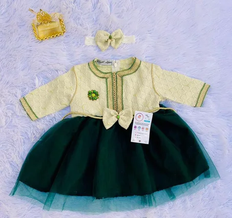 فستان مغربي للبيبي – أناقة تقليدية ناعمة 1 mois