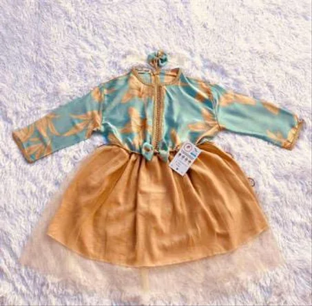 فستان بناتي راقي للمناسبات 2-3 سنوات 🎀 – أناقة بثقة وجودة 💕