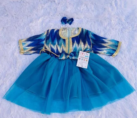 فستان بناتي راقٍ بستايل مغربي 👗 – فخامة واضحة في كل تفصيل 👑 العمر بين 0 إلى 6 شهور