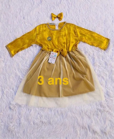 فستان فاخر للصغيرات 2-3 سنوات 🌸 – أناقة تسرق القلوب 💖