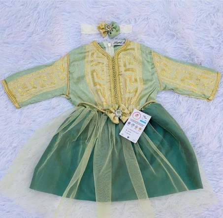 فطان صغار من 6 حتى 9 شهور – أناقة مغربية ساحرة للأميرات 👑💖