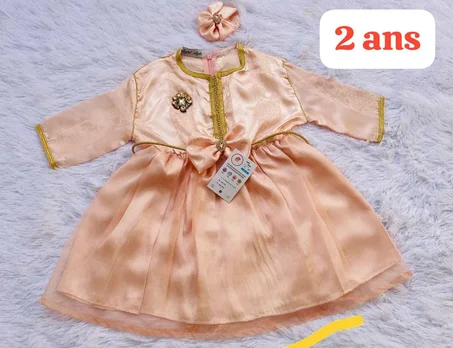 قفطان مغربي مميز للصغيرات 🎀 – فخامة وثقة من أول إطلالة 👶✨