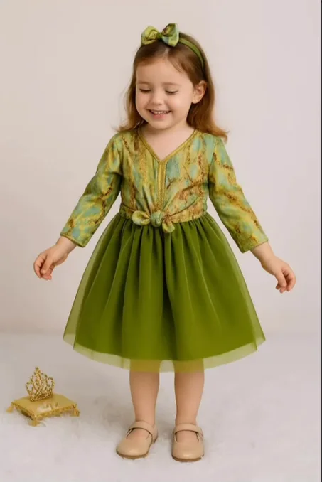 ✨ قفطان بناتي راقي بخياطة يدوية 100%