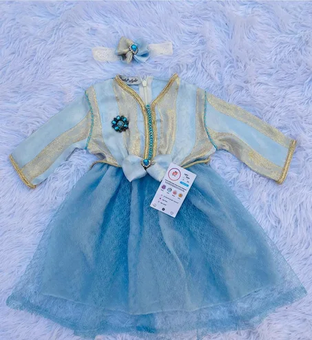 فستان مغربي تقليدي 6–9 شهور – لمسة تراثية بإطلالة عصرية 👶✨