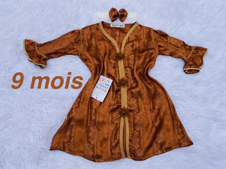 9. فستان مغربي تقليدي 6–9 شهور – لمسة تراثية بإطلالة عصرية 👶✨