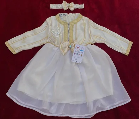 فستان قفطان مغربي راقي 🌸 – أناقة طفولية بتفاصيل ساحرة ✨