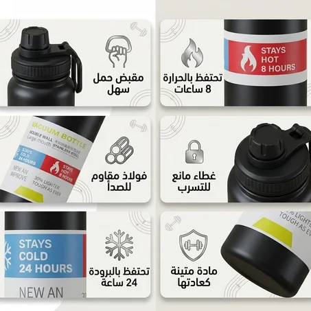 زجاجة الجيم الرياضية المتينة (شحن مجاني)