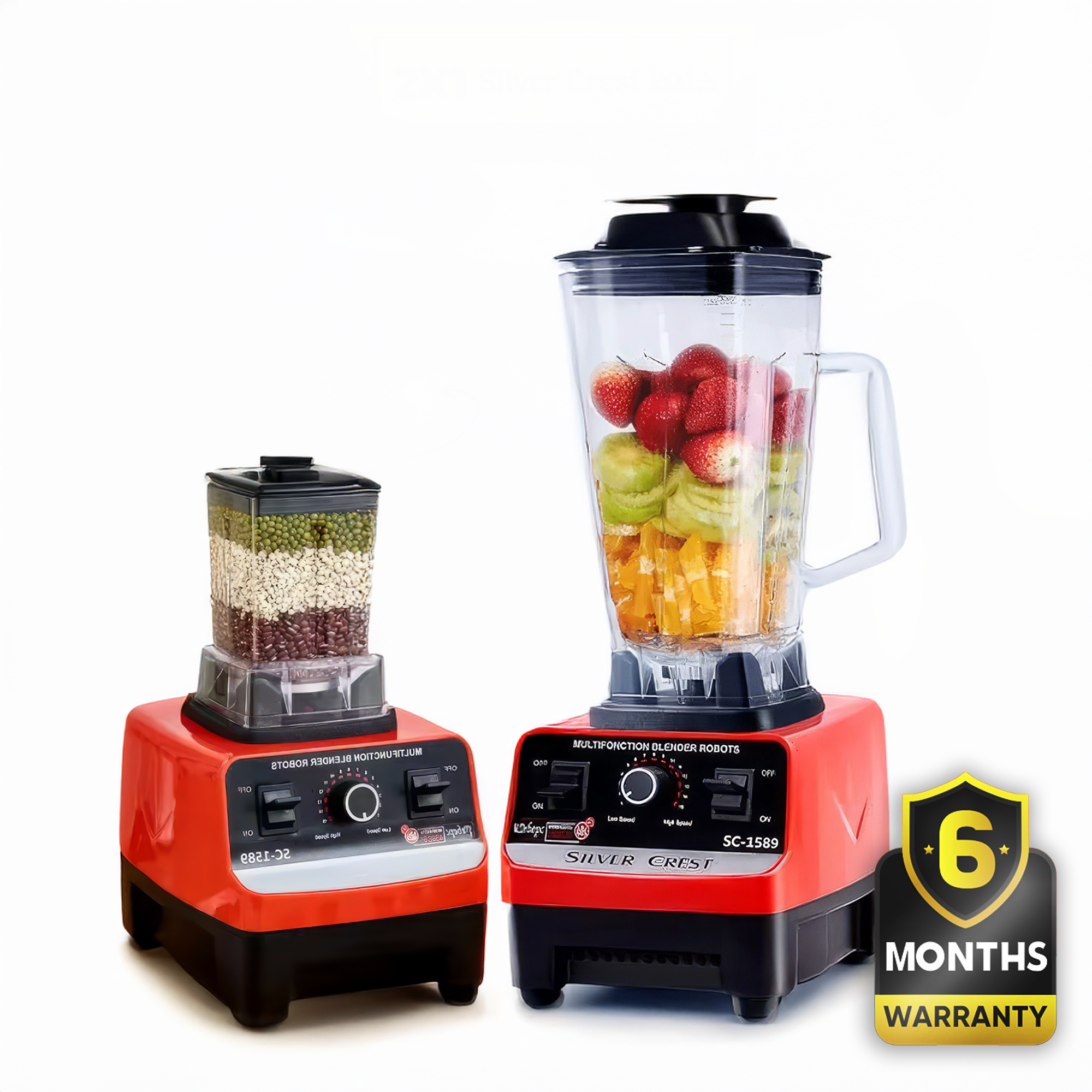 خلاط Silver Crest الالماني + طاحونة + محضرة طعام 3 لتر + هاند بلندر