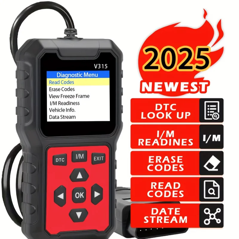 2025 OBD2 Car Diagnostic Scanner – USB Powered Code Reader