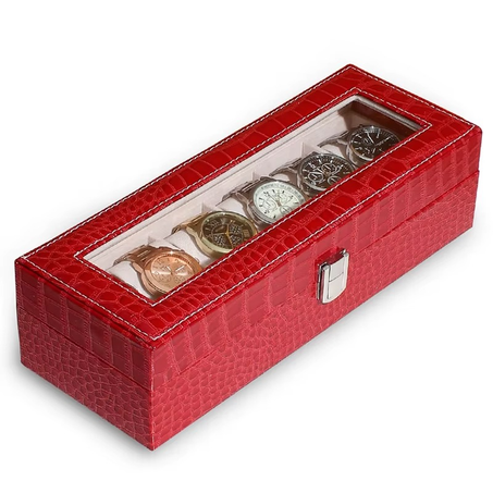 Écrin Royal Pour Montres Grenat