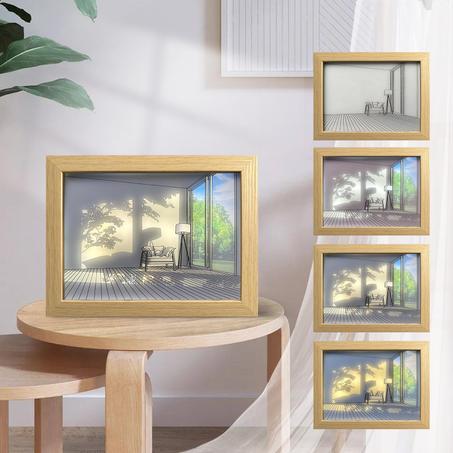 Cadre veilleuse lumineux dessin 3D