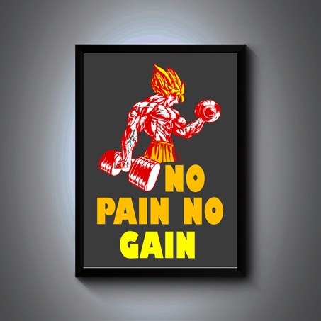 carde lumineux no pain no gain