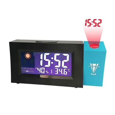 منبه رقمي بخاصية الاسقاط درجة الحرارة،الرطوبة و التاريخ L'horloge Projecteur Vous Fournit Des Indicateurs Fiables De L'heure,La température