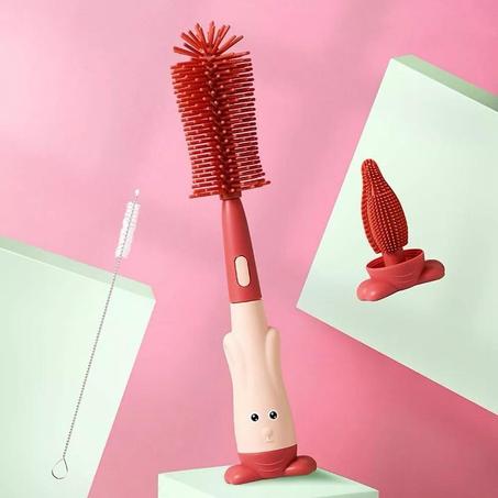 Brosse nettoyante 3en1 en silicone  BPA Free