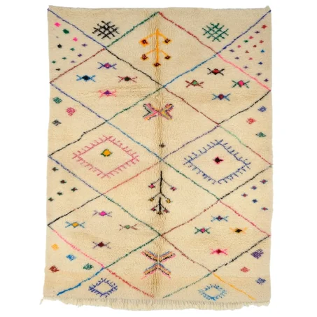 Azilal Rug with Colorful Tribal Pattern (ref: a11)