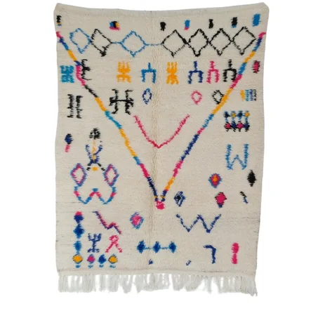 Colorful Azilal Rug with Tribal Pattern(ref: a17)