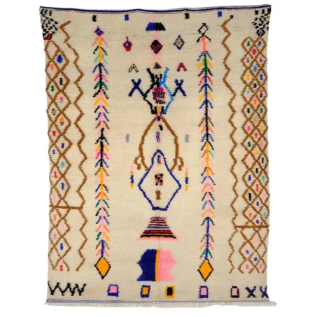 Colorful Azilal Rug Bohemian Style (ref: a14)