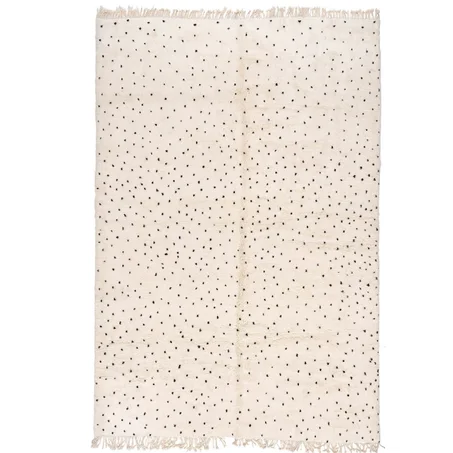White Polka Dots Beni Mrir't Rug (ref: m039)