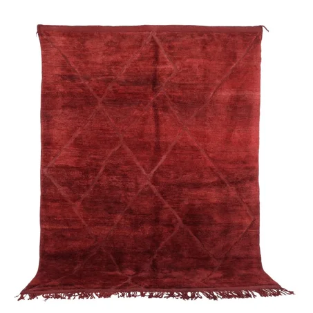 Blood Red Beni Ourain Rug (ref: b13)