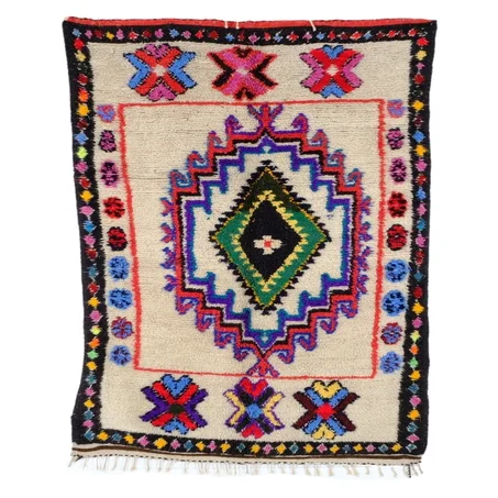 Azilal Rug with Tribal Shapes (ref: a07)