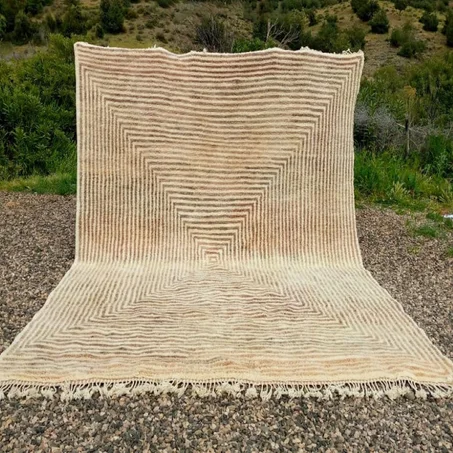 Meditation Shell Beige Beni Mrir't Rug (ref: m023)