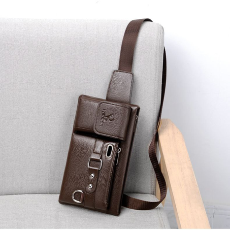 Sacoche en cuir multifonction – Homme