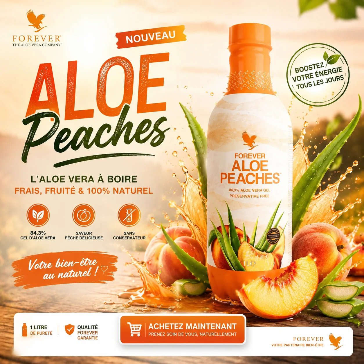 Forever Aloe Pêche