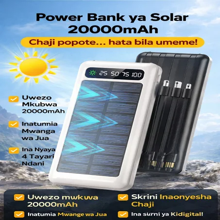 ☀️ Solar Power Bank 20000mAh