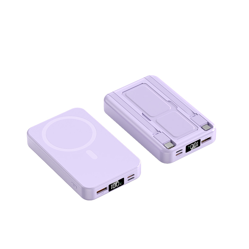 🔋 باور بانك 3 فـي1 مغناطيسي بالشحن اللاسلكي والكابلات المدمجين صغير، قوي، وعملي بزاف!