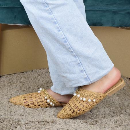 Sandale Babouch Biege