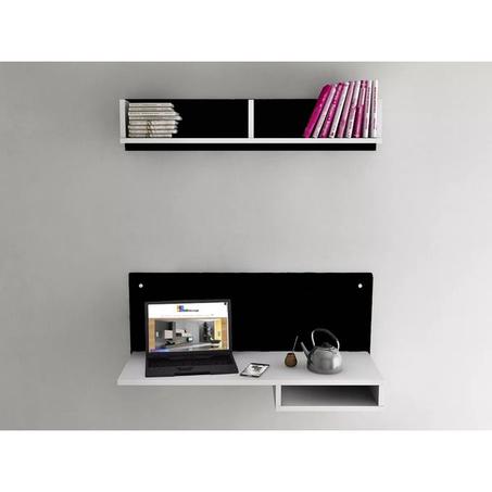 Bureau murale avec bibliothèque