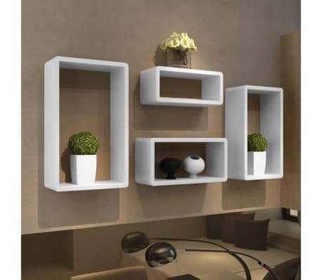 Etagères Design Murale 4 Cubes blanc