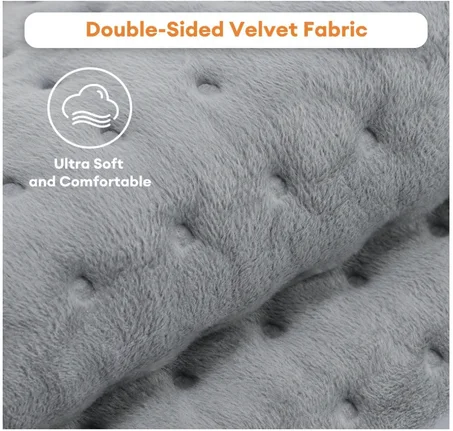 وسادة تدفئة كهربائية مع اغلاق تلقائي و9 مستويات لدرجة الحرارة و4 خيارات للمؤقت، وسادات تدفئة مريحة من المايكروفايبر لتخفيف الام الظهر والرقبة والكتف والبطن، قابلة للغسل في الغسالة 12 انش × 24