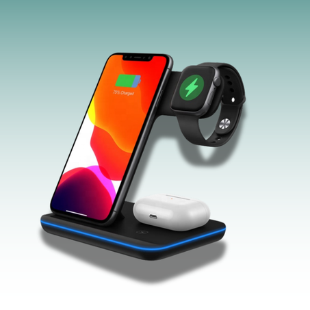 شاحن لاسلكي سريع 3 في 1