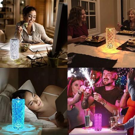 مصباح طاولة كريستالي  Lampe de Table en cristal