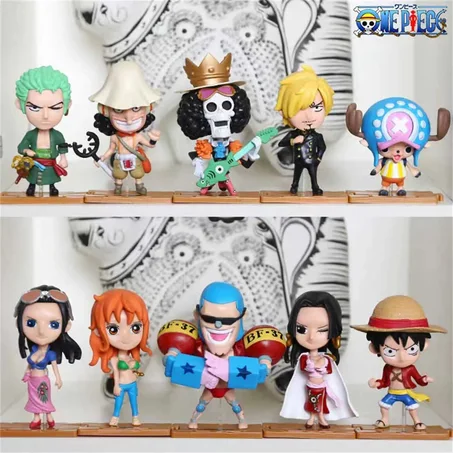 Pack 10 figurines one piece anime
