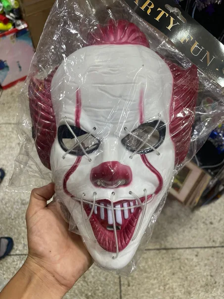 Masque LED Jocker Red hair 💀💡 ماسك المهرّج  بإضاءة