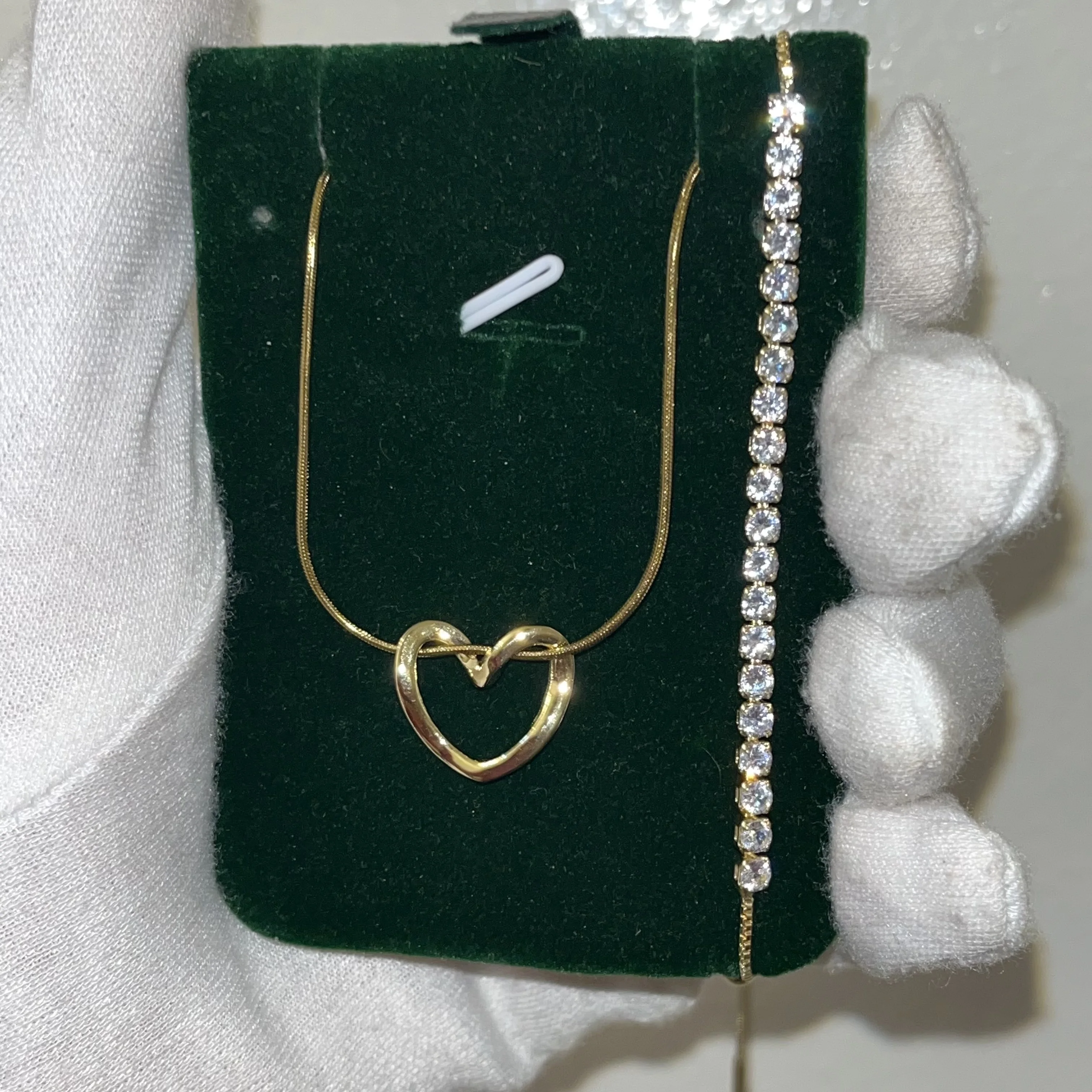 Pack Collier 9alb et gourmette 🫶🏼سنسلة القلب و كورميط