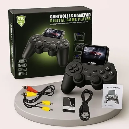 S10 Gamepad – 520 Jeux Classiques | شاشة HD + بطارية طويلة