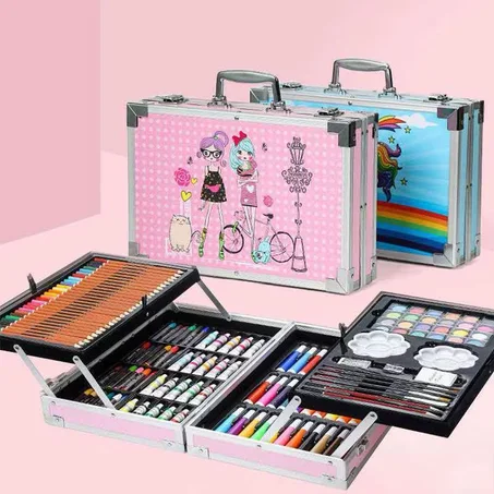 حقيبة الفن الفاخرة للبنات - كل ما تحتاجينه للإبداع 🎨✨Professionel Art set