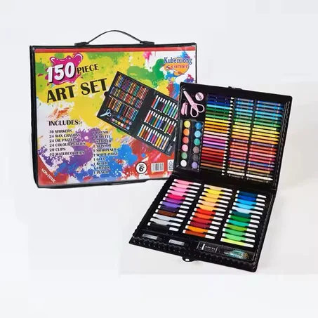 مجموعة الرسم والتلوين الفاخرة - 150 قطعة للإبداع بلا حدود Art set 🎨✨
