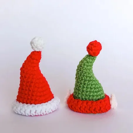 Mini Christmas Crochet Hats